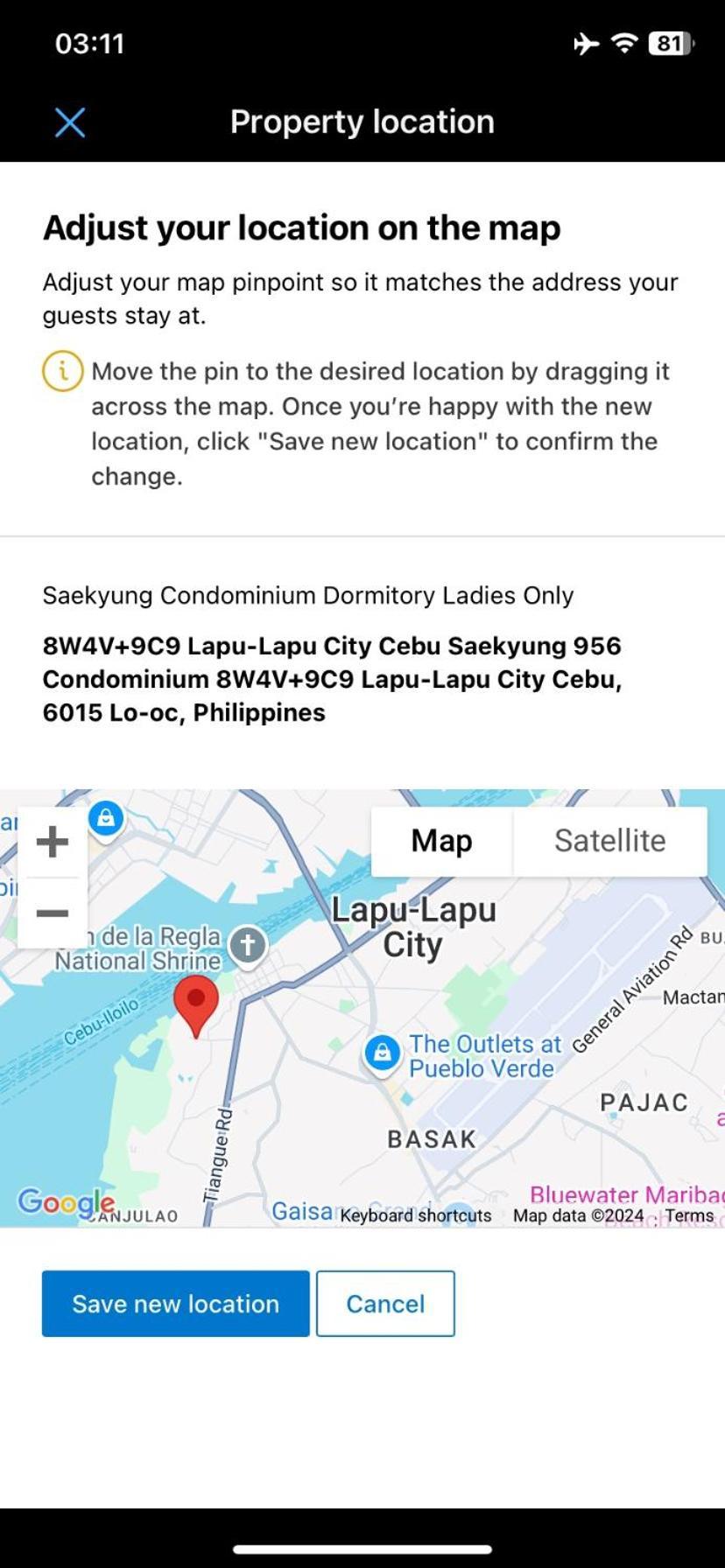 Saekyung Condominium Dormitory Ladies Only 막탄 외부 사진